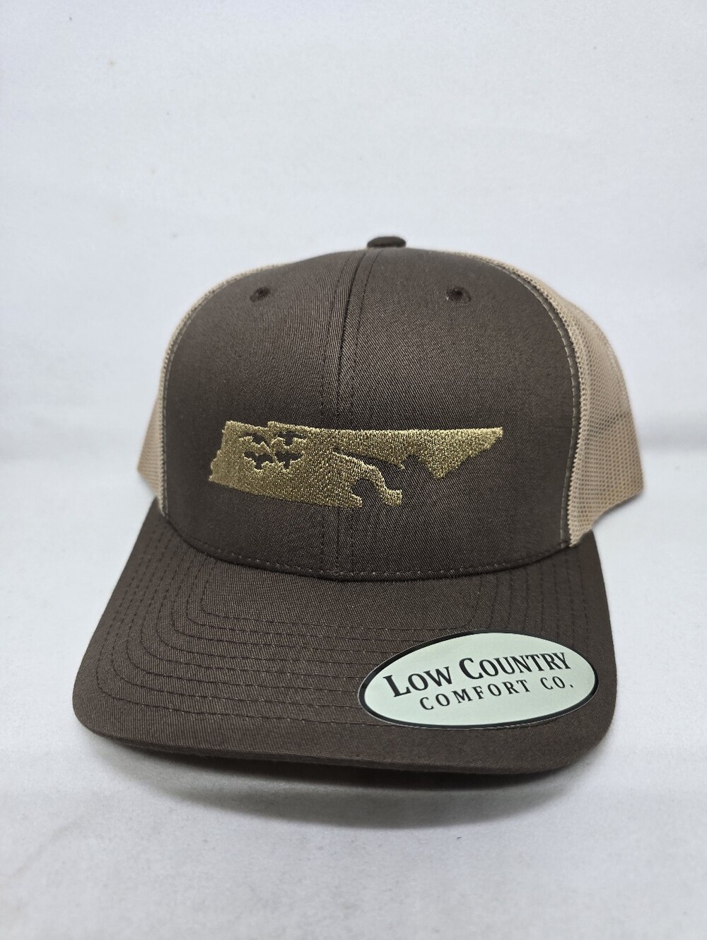 🌲🏕️ Low Country Comfort Co Tennessee Trucker Hat Brown Tan Mesh Snapback NWT